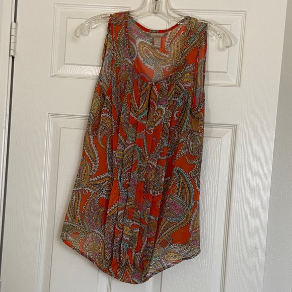 Banana Republic Tops - Banana Republic Orange Paisley Blouse